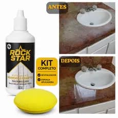 Kit Revitalizador Granito Mármore Realça Cor Intensificador Rock Star Claro + Aplicador