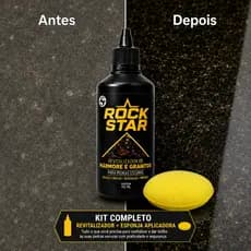 Kit Revitalizador Granito Mármore Realça Cor Intensificador Rock Star Preto + Aplicador