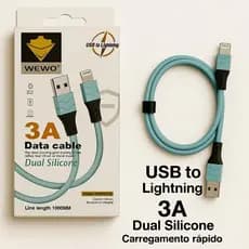 Cabo WEWO Dual Silicone – Resistente, Rápido e Confiável