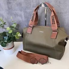 Bolsa Baú Alça escrita Feminina Couro Forrada com Cetim Personalizado " Envio Imediato "