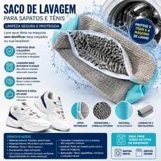 conjunto 3 Saco para Lavar Tênis na Máquina Protetor Acolchoado com Zíper Reforçado Alta Qualidade " Envio Imediato ""