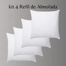 Kit Com 4 Enchimento para Almofada 45x45 Refil Floco De Espuma Premium e Poliéster TNT Almofada Decorativa 12