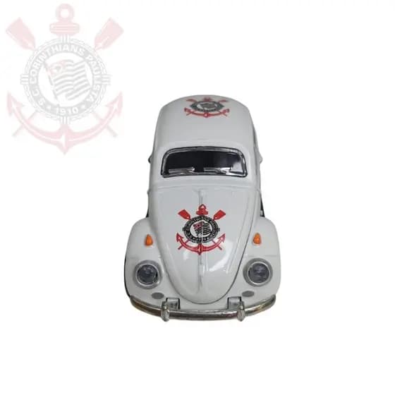 Carrinho Miniatura Fusca Corinthians com Detalhes Realistas Portas Abertas Ideal para Presentes e Coleções