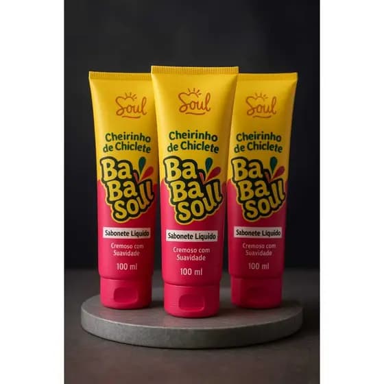sabonete facial Kit com 03 sabonete facial Kit com 03 sabonetes Babasoul Tuti-fruti.
