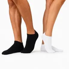 Kit até 12 pares de meias Soquete Inissex Meias Brancas Meias escolar Meias de academia Meias Crossfit Meias Preta