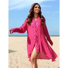 Saída de Praia com Renda - Tecido Respirável e Macio | Roupas Indispensáveis para o Verão na Praia