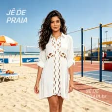 Blusa quimono-biquíni feminina de praia oca, disponível em amarelo, branco, preto, bege, verde militar, verão 2026, tama