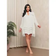 Conjunto Saida De Praia Chamise Moda Feminina Vestido Longo Estampado Lançamento Moda Feminina