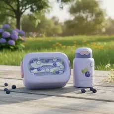 Kit Marmita Infantil Escolar Garrafa 400ml Canudo Talheres Lancheira