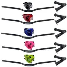 Kit Guidão Com Mesinha GTU e Manoplas Longa Wheeling Freeride Grau Gios Naja Promoção