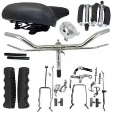 Guidão Punho Freio Varão Bicicleta Monark Caloi Barra Forte Circular Pedal Alvorada Selim Banco