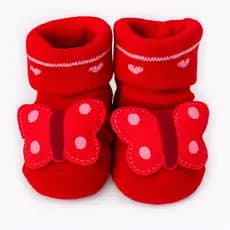 Meia Antiderrapante para Bebê 3d Bichinhos Borboleta Plin Baby
