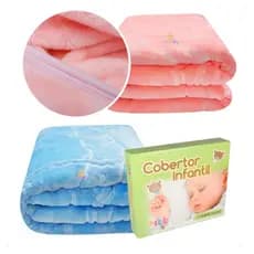 Cobertor Infantil Antialérgico Macio Bebê Menina Menino Comprensado Alto Relevo 0.90x1.05cm