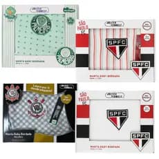 Manta Cobertor Bebê Infantil Futebol Microfibra Bordada 90x1,10m - Jolitex Ternille