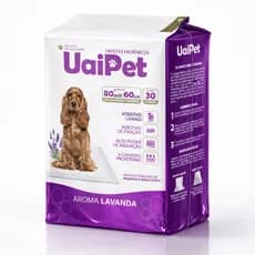 Tapete Higienico Uai Pet 80x60 Aroma Lavanda 30 Unidades