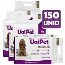 Tapete Higienico Uai Pet 80x60 Aroma Lavanda 150 Unidades Envio Imediato