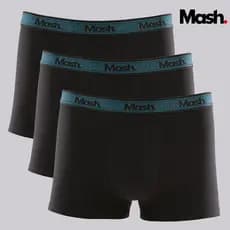 Kit 3 Cuecas Mash Boxer Algodão Box Cotton Masculina Adulto Original Underwerar Trunk Atacado