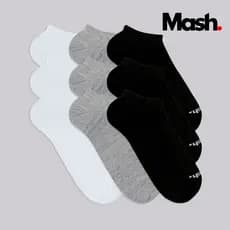 Kit 9 Pares Meia Mash Invisível Soquete Sapatilha Esportiva Unissex Algodão Respirável Original