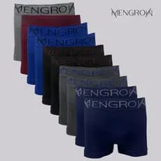 Kit 10 Cuecas Boxer Microfibra Box Masculina Adulto Sem Costura Underwear Original Mengrow Atacado