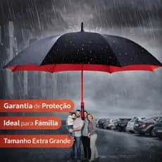 Guarda-Chuva Grande Automático Reforçado Fibra de Vidro Proteção UV