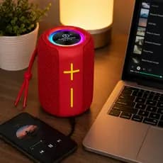 Caixinha De Som Tws Bluetooth Caixa À Prova D'água Led Cores
