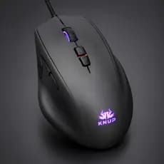 Mouse Gamer Knup KP-V46 7200 DPI RGB 8 Botões Programáveis USB Cabo Trançado Macro Gamer