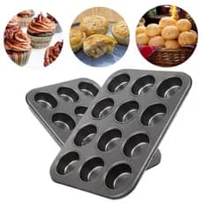 Forma assadeira 6/12 cupcake empada antiaderente não gruda grande com forminhas de silicone