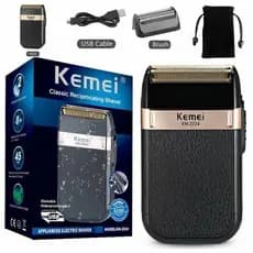 Maquina de barbear Barbeador elétrico sem fio recarregável Kemei