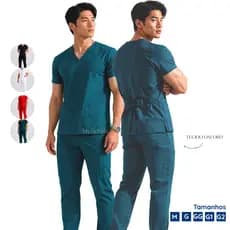 Conjunto Masculino  Pijama Cirúrgico Unifome Hospital Enfermeiro Scrub -TOKIO