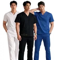 KIT 3 conjunto hospitalar masculino pijama cirúrgico estagiário enfermeiro veterinário tecido gabardine premium PLUS -PH