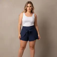 Shorts Feminino Social com Laço