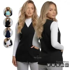KIT Jaleco Feminino + Segunda pele Tecido Oxford Premium e Suplex Conforto e Durabilidade babá cuidadora -CANCUN