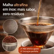 Coador De Café  Inox  - Não Precisa De Filtro!