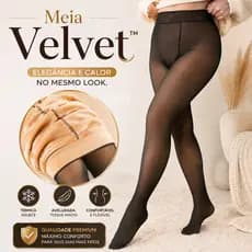 Calça Térmica Translúcida Aveludada Tamanho 32x99cm - Preta