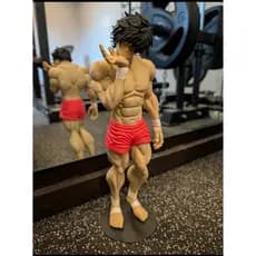 Boneco de ação Baki Hama em pose de aquecimento + um brinde