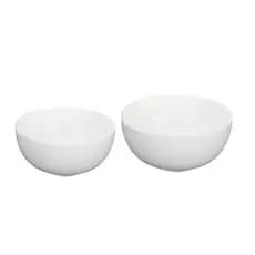 Kit Bowl Branco Vidro Resistente 417ml 668ml Tigela Pote Grande Sobremesa Sorvete Açaí Doces Cozinha