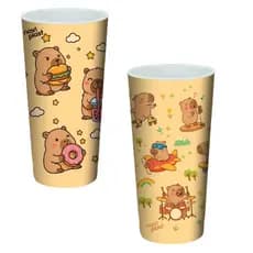 Kit Copos Decorados Capivara Personagem infantil  - 350ml