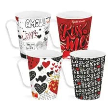 Kit 12 Canecas Coração Dia Dos Namorados Amor Presente