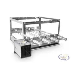 CHURRASQUEIRA GIRATÓRIA GRILL INOX  4 ESPETOS - MOTOR WEG + 1 ESPETO ESPADA DE BRINDE