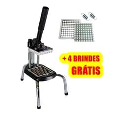 Picador Pequeno De Legumes Frutas Batata Palito Manual Profissional + 4 BRINDE