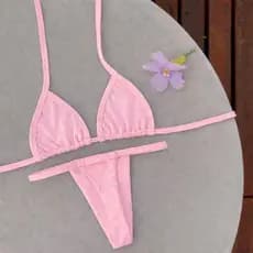 Biquini top cortinhinha marquinha fita bronze verão moda praia