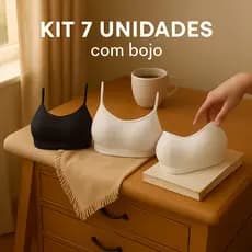 Kit Com 7 Tops Fitness Com Alcinha - Top COM BOJO Perfeito Para Academia - Direto da Fábrica - Envio Imediato - Cropped