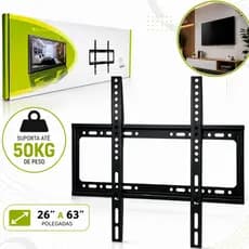 Suporte Tv Fixo de  26 a 63 Polegadas LED Parede Preto LCD Painel Smart