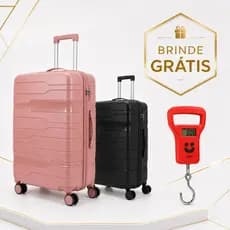 Mala De Viagem Grande Polipropileno Despache 23kg Resistente Avião Com Cadeado + Brinde
