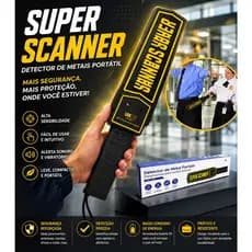Detector De Metais Portátil Super Scanner Vibração Com Som + Brinde