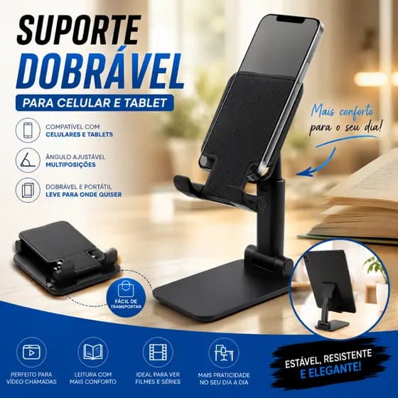 Suporte De Celular Pra Celular Tablet Universal Portátil Apoio De Mesa