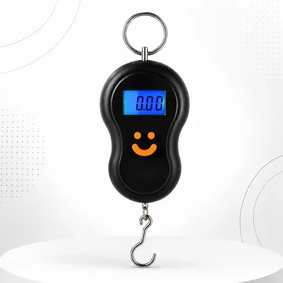 Balança Digital de Mão Para Bagagem Mala Portatil com Gancho Pesca até 50KG
