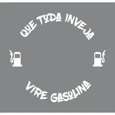 adesivo tanque de moto que toda inveja vire gasolina honda, tita,n cg, biz, xre, hornet, factor + brindee