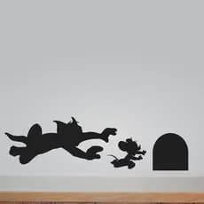 Adesivo Decorativo Tom&Jerry Para Canto Da Parede
