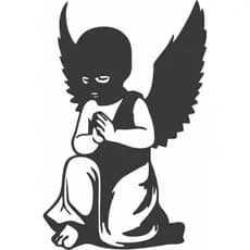 Adesivo Anjo Balaclava Quebrada/anjo caido